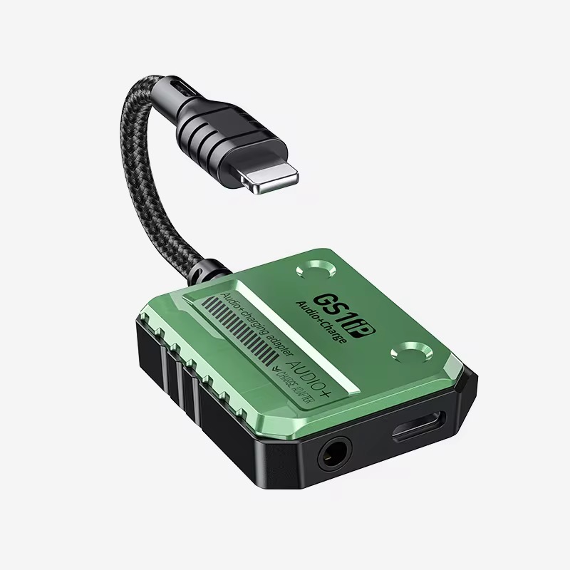 PLEXTONE GS1 2 in 1 jack adapter for Lightning port