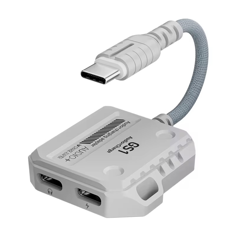 PLEXTONE GS1 2 in 1 jack adapter for type C port